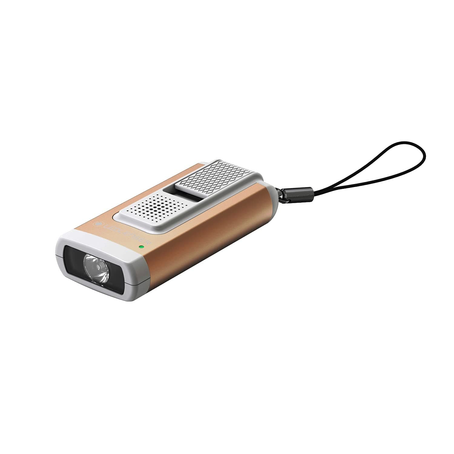 Ledlenser K6R Safety Gold - Kompakte Schlüsselbundleuchte mit Schrillalarm-Funktion