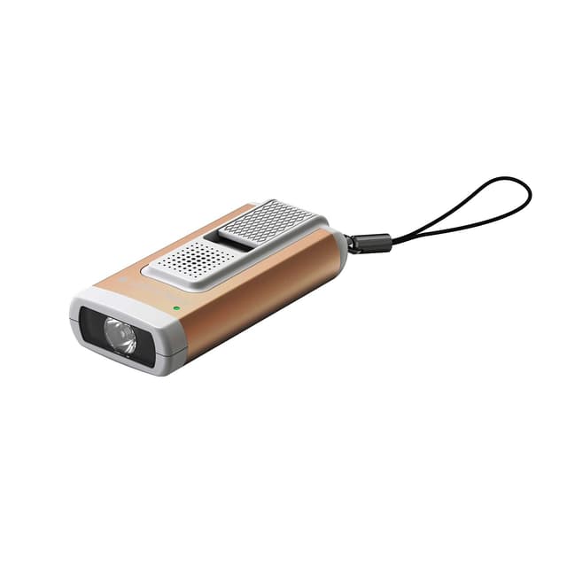 Ledlenser K6R Safety Gold - Kompakte Schlüsselbundleuchte mit Schrillalarm-Funktion