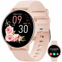 Hwagol Smartwatch Damen Herren | Touchscreen Smart Watch mit Bluetooth Anrufe und 140+ Sportmodi