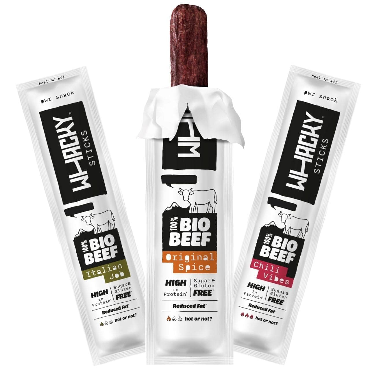 🥩🌿 Whacky Bio Beef Sticks 9er Probier-Pack 9x 32g 🌿🥩