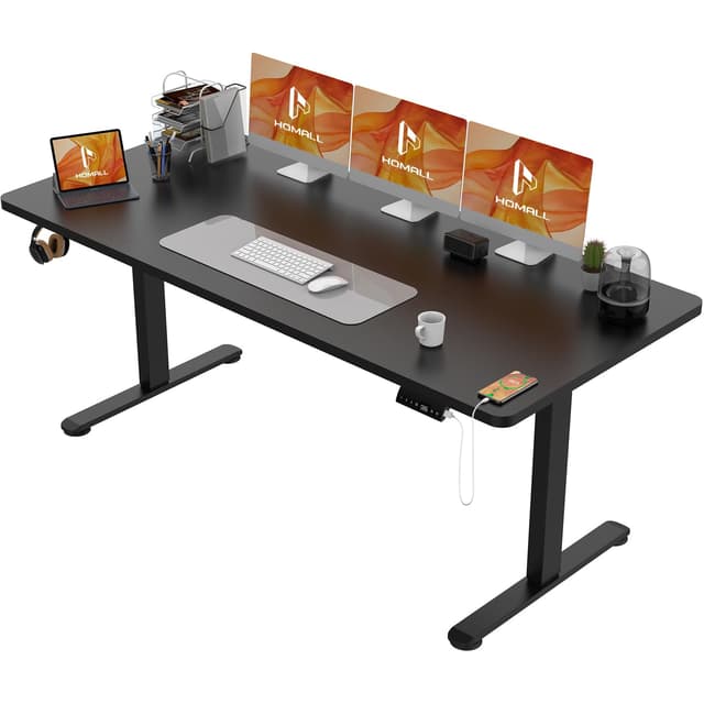 Homall Höhenverstellbarer Schreibtisch 140x80 cm 🖥️🪑🔝