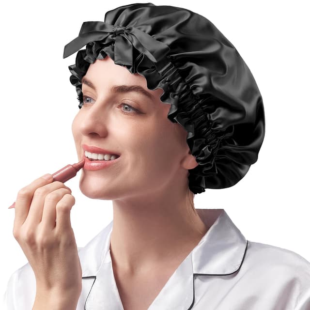 Umisleep 22 Momme 100% Maulbeerseide Seidenhaube zum Schlafen mit Rüschen 😴🌙