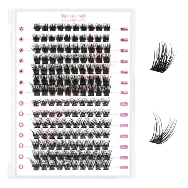 Angebot: 140 Stück Wimperncluster 2 Stile gemischte Cluster Wimpern DIY Wimpernverlängerung