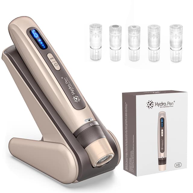 Hydra. Pen H5 Dermapen Microneedling Pen mit EMS Mikrostrom - 3-in-1 Beauty Tool für Hautpflege und Haarwachstum