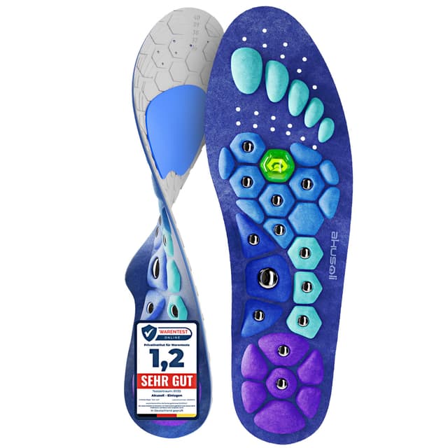 👣🌟 Akusoli Einlagen Original | Magnetische Einlegesohlen Herren Damen Fußgewölbestütze
