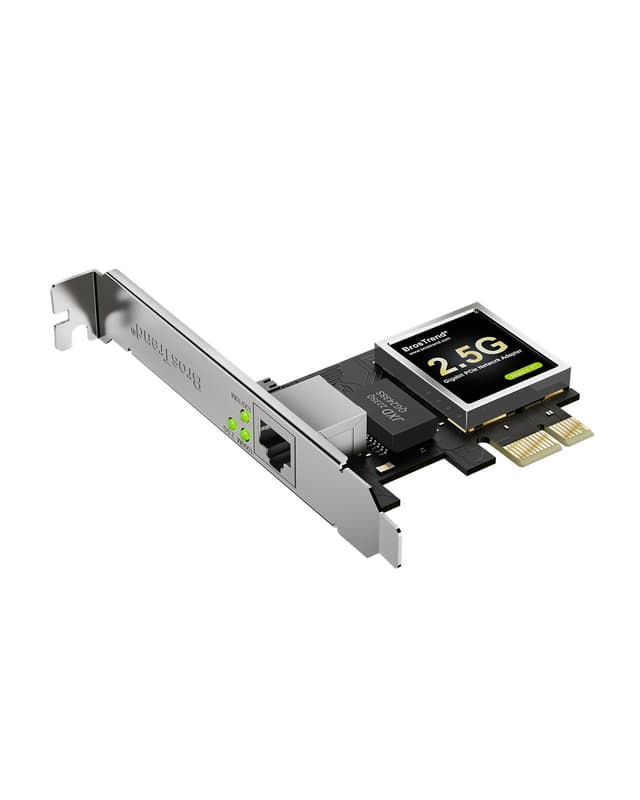 BrosTrend 2,5GBASE-T PCIe Netzwerkkarte 🚀 Gigabit Ethernet LAN Karte mit Extra Low Profile