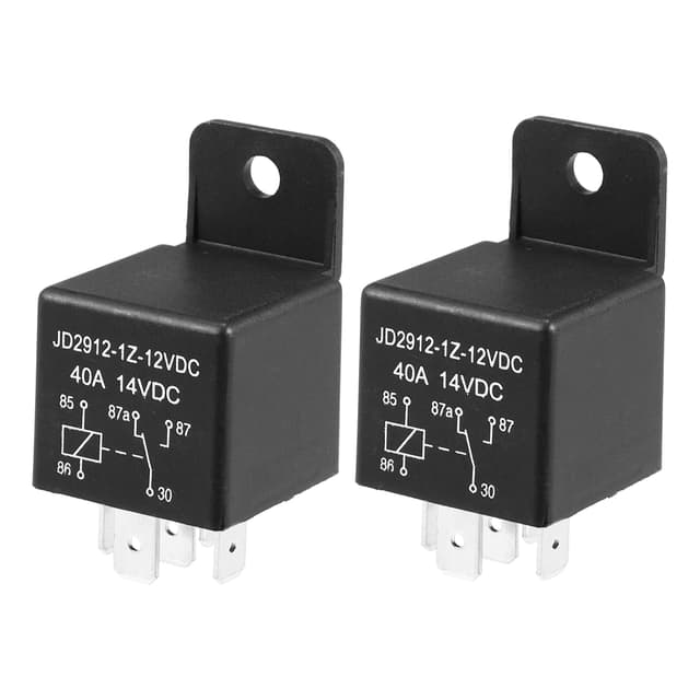 🚗 ABSOPRO 2 Stück Auto Relais 5 Stifte 12V 40Amp SPST Modell JD2912-1H-12VDC 40A 14VDC 🚗