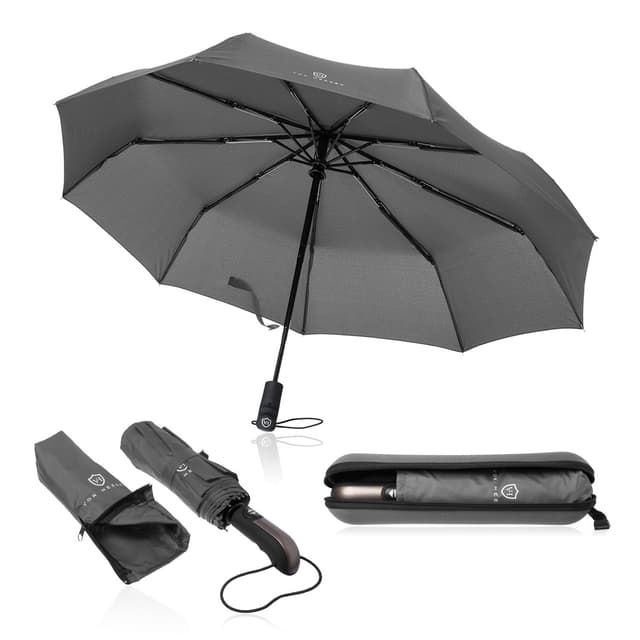 VON HEESEN Sturmfester Regenschirm 🌂 - inkl. Schirm-Tasche & Reise-Etui