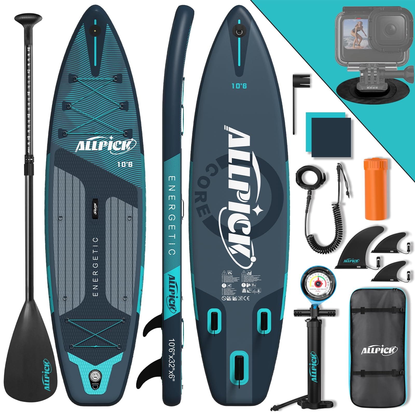 ALLPICK Premium SUP Board Set - 180kg Premium-Grün 🌊🏄