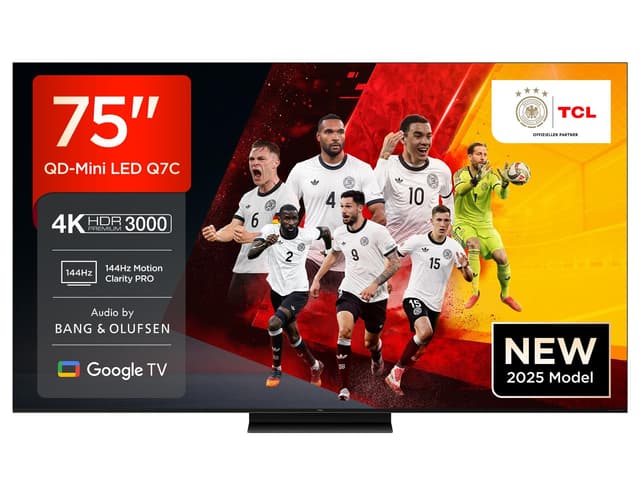 🌟 Deal des Tages 🌟 TCL 75Q7C QLED Mini LED Fernseher, 75 Zoll, 4K HDR Premium