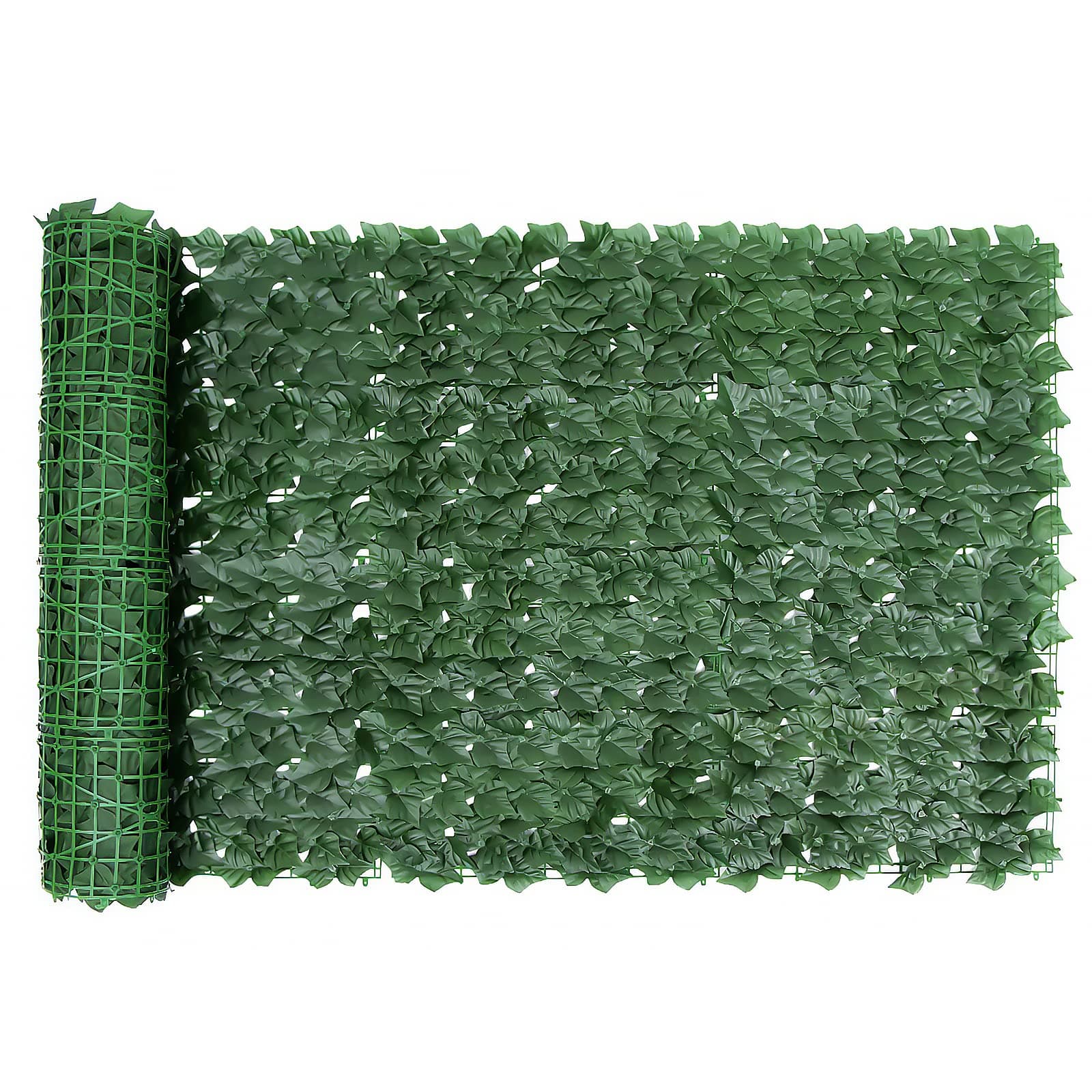 SUNJULY Künstlicher Efeu Sichtschutzzaun, 1 m x 3 m 🍃 Erweiterbarer Künstlicher Heckenzaun und Efeu 🌿