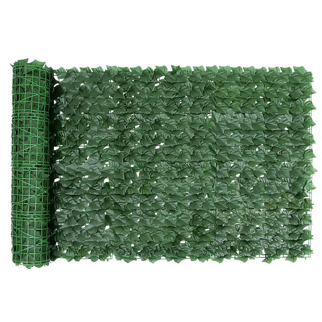 SUNJULY Künstlicher Efeu Sichtschutzzaun, 1 m x 3 m 🍃 Erweiterbarer Künstlicher Heckenzaun und Efeu 🌿