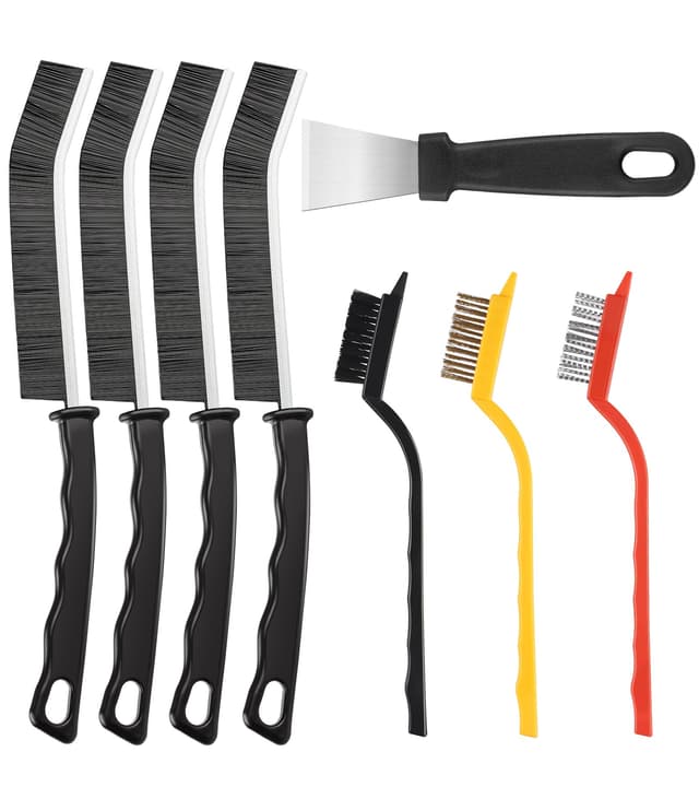 8 Stück Hartborsten Eckenreinigungsbürste Set 🧹 Multifunktionales Reinigungswerkzeug 🧼 - 7.18€
