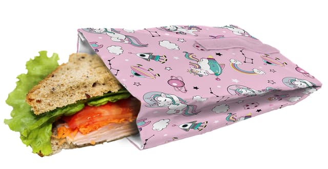 🦄 NERTHUS FIH 883 Wiederverwendbare Einhorn Sandwich-Tasche 🌿 Umweltfreundlich & Leicht zu Reinigen