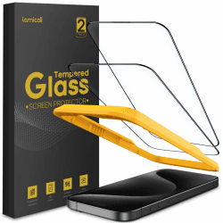 Lamicall für iPhone 16 Pro Panzerglas Schutzfolie