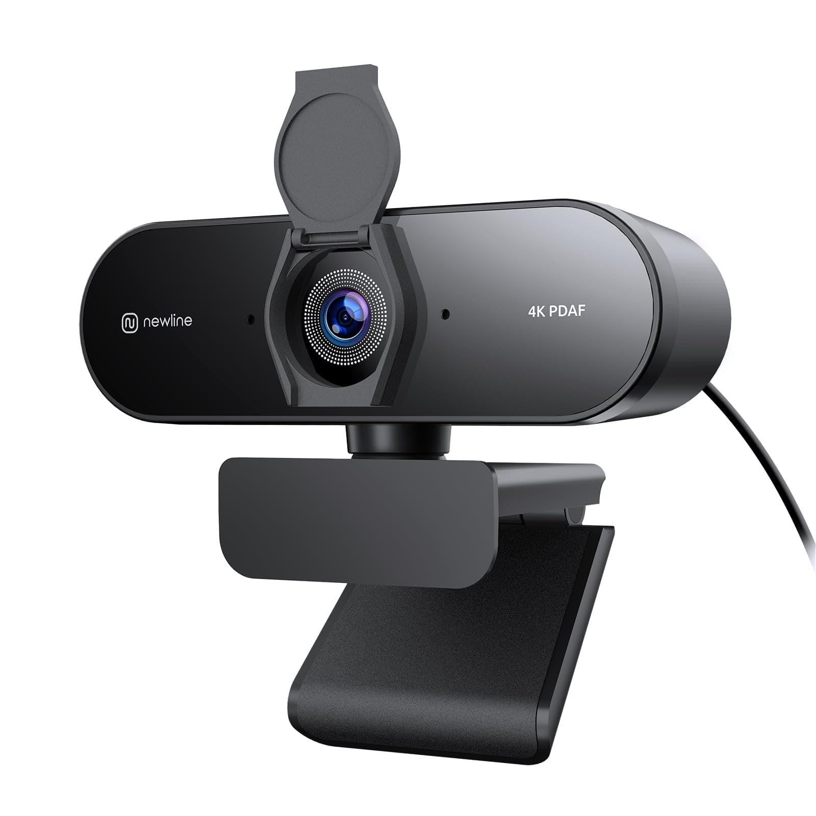 📸 4K Webcam mit 2 Mikros, Autofokus, Stereo-Sound, Lichtkorrektur - NewEye 62