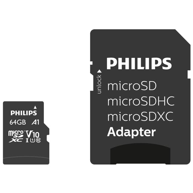 🚀 Philips Micro SDXC Karte 64 GB Class 10 UHS-I U1 inkl. Adapter FM64MP45B 64 GB - Angebot!
