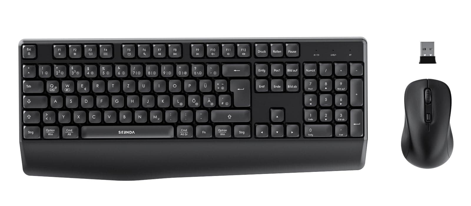 🔥 Angebot! Bluetooth Tastatur mit Maus Set Kabellos Ergonomisch