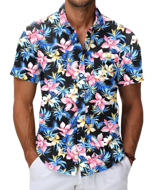 🌺🌴 Sommerangebot: HMIYA Herren Hawaii Hemd Männer 🌴🌺