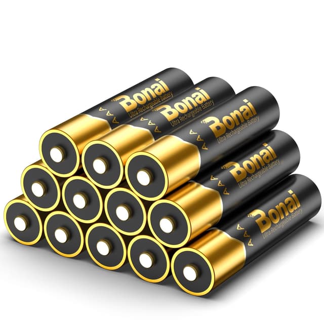 BONAI AAA Wiederaufladbare Batterien - Hohe Kapazität 1100mAh 12 Stück Akku 1,2V Micro AAA Accu NI-MH - Aufladbare Akkubatterien HR03 - Rechargeable Battery
