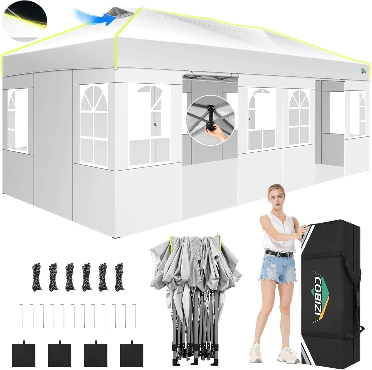 COBIZI Faltpavillon 3x6 Pavillon - Gartenparty Deluxe! 🎉
