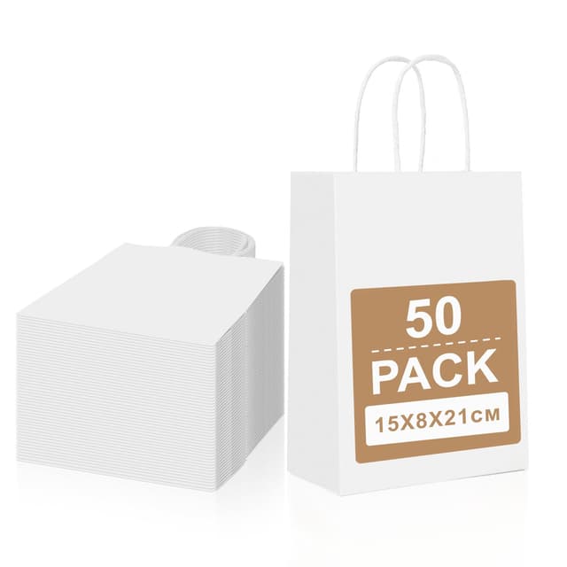 50 Stück Klein Papiertüten mit Henkel 🎁🎨 - Deal
