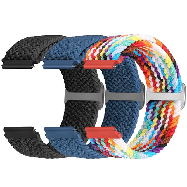 Yunshare Geflochtenes Elastisches Armband Schnellverschluss 18mm 19mm 20mm 22mm 24mm Nylon Uhrenarmband