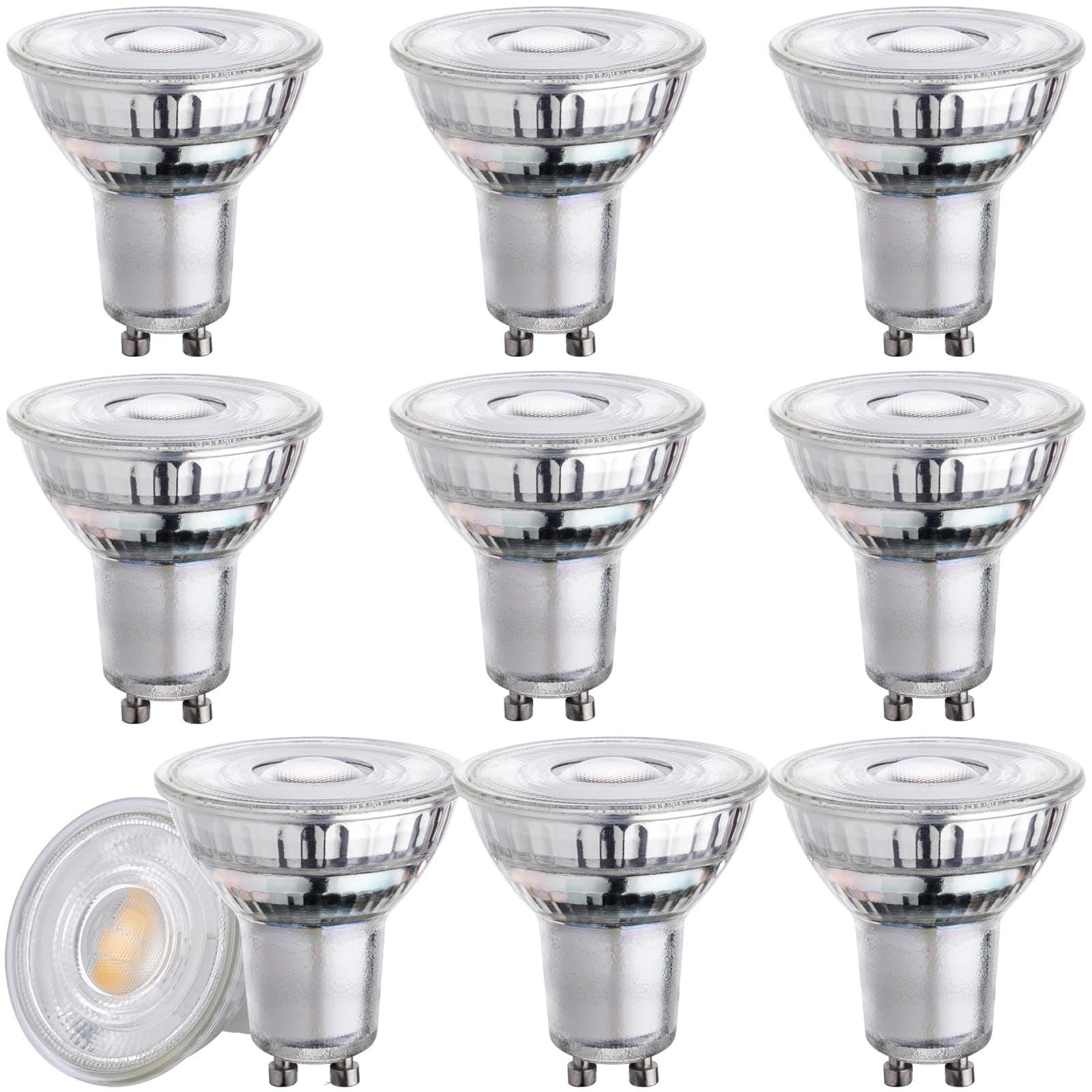 🌟 Angebotsbeleuchtung! LED Glühbirne GU10, 1,9W 340LM, Warmweiß 3000K, 10er Pack