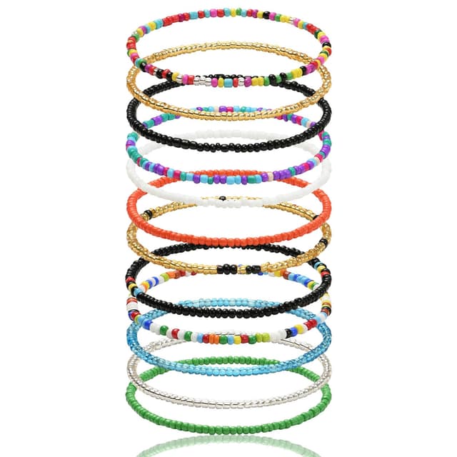 Bohemian-Fußkettchen für Damen - Sommer Strand #3 Perlen-12PC