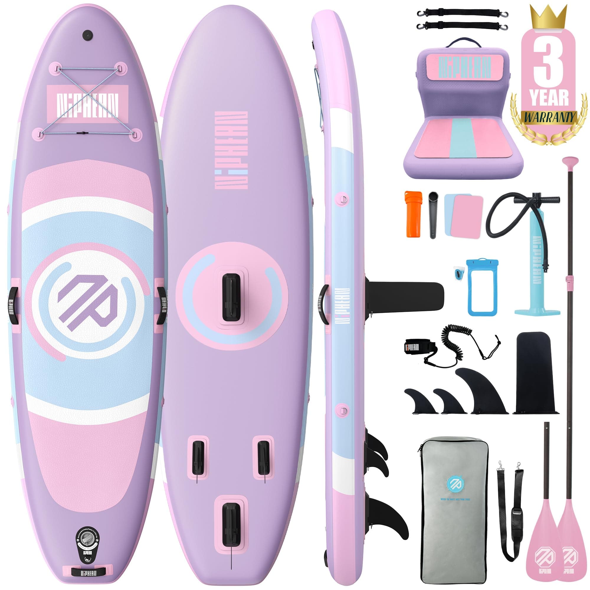 Niphean Stand up Paddling Board 305cm SUP mit Anfängergeeignet Balancierflügel und Strapazierfähigem Zubehör 🏄‍♂️