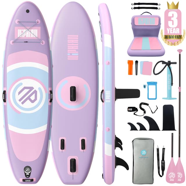 Niphean Stand up Paddling Board 305cm SUP mit Anfängergeeignet Balancierflügel und Strapazierfähigem Zubehör 🏄‍♂️