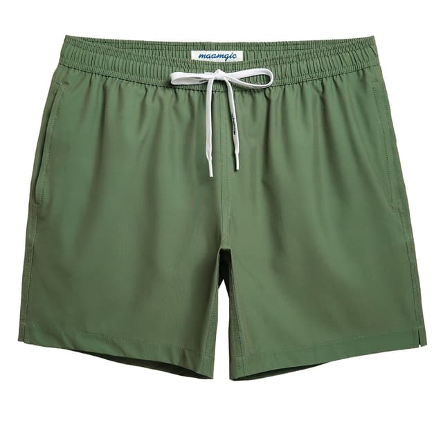🩳🏊 MaaMgic Herren 4 Way Stretch Badehose Schnelltrocknend Badeshorts Kurz Beachshorts für Strand und Wassersport MEHRWEG XXL Armeegrün 🌊🌴