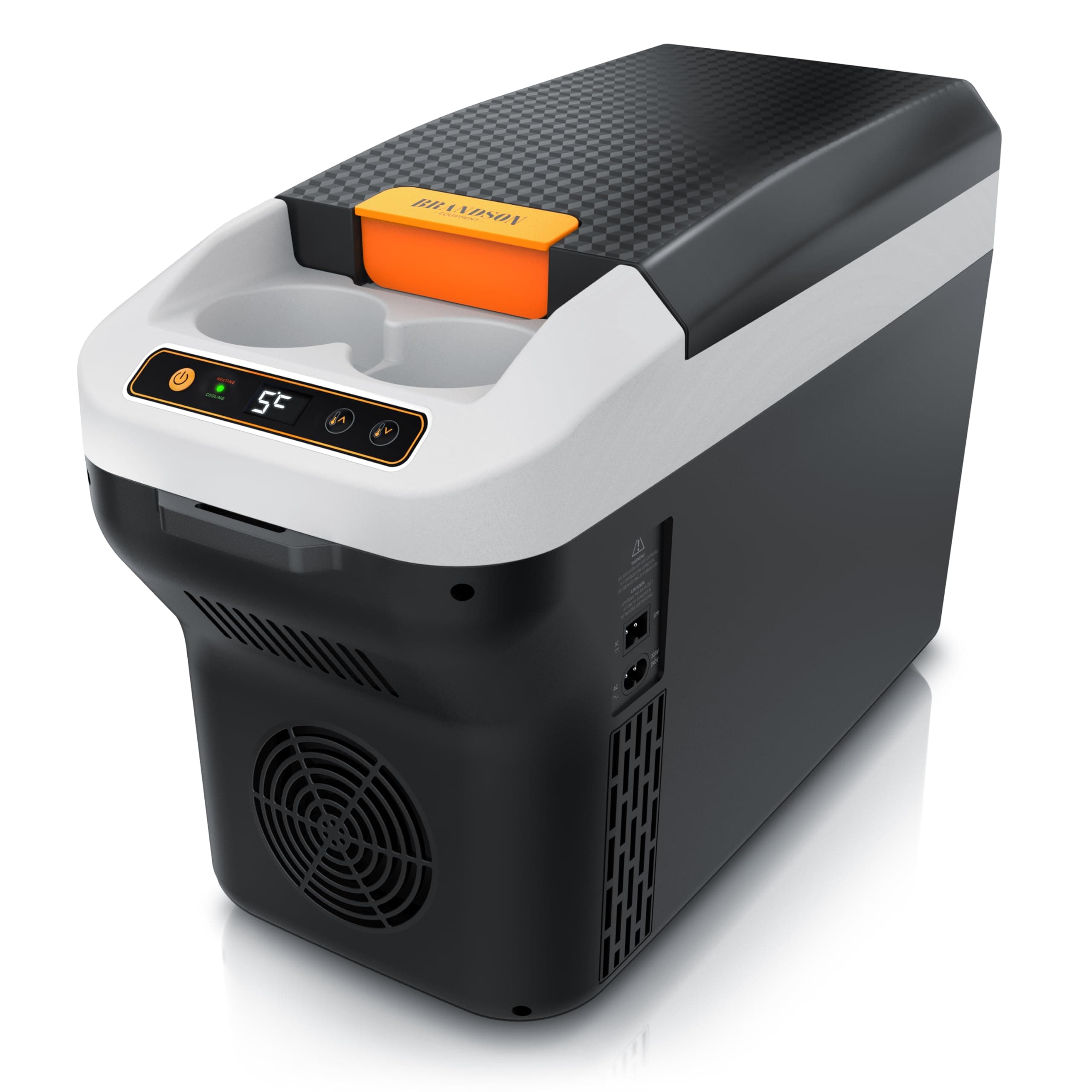 Brandson - Elektrische Kühlbox 10L - 230 V & 12 V - Kühlen & Wärmen - Cool Grey Typ 2 🌬️❄️🔥