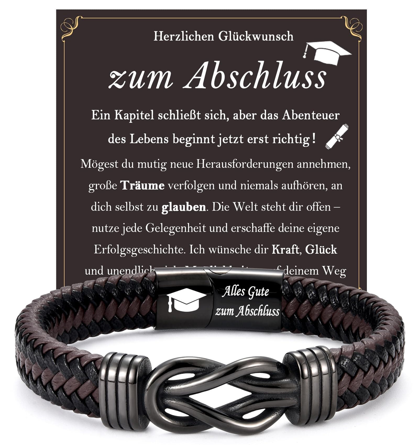 🎓 FAOMZQ Abschluss Armband - Geschenke zum Abi Abitur für Jungen