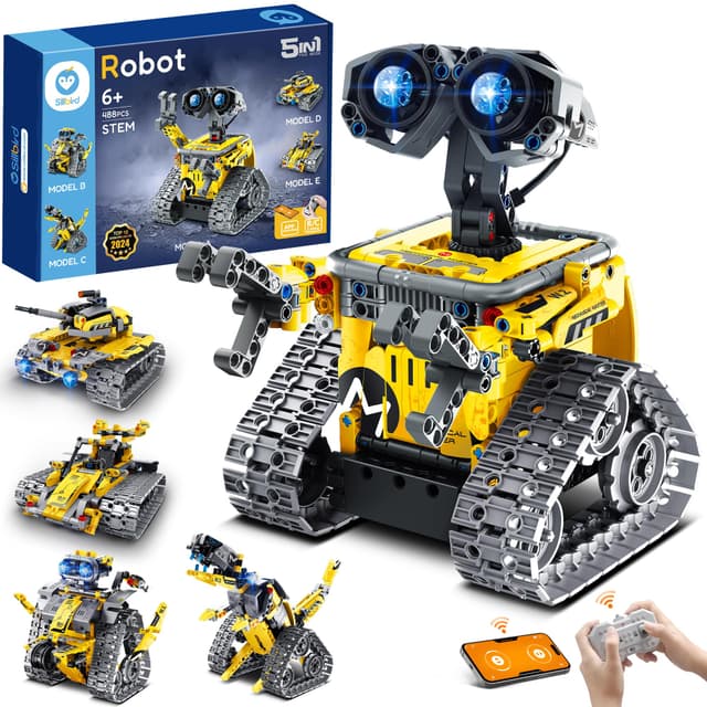 Sillbird Roboter Kinder für Jungen, 5-in-1-Roboticset mit App-Fernsteuerung 🤖