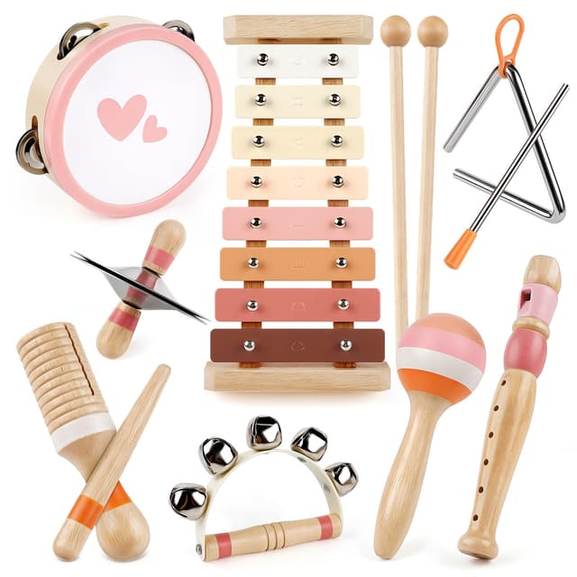 Musikinstrumente Kinder ab 3 Jahre 🎶 Xylophon Trommel Schlagzeug Kinderspielzeug