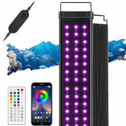 🐠🌿 Warmfay LED Aquarium Beleuchtung - Vollspektrum, APP Steuerung, Timer