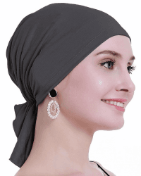 🌟 OSVYO Bambus Chemo Kopftuch für Frauen mit Haarausfall - Krebspatienten Kopfbedeckung Turban in Versiegelter Verpackung Einheitsgröße BAMBUS DUNKELGRAU 🌟