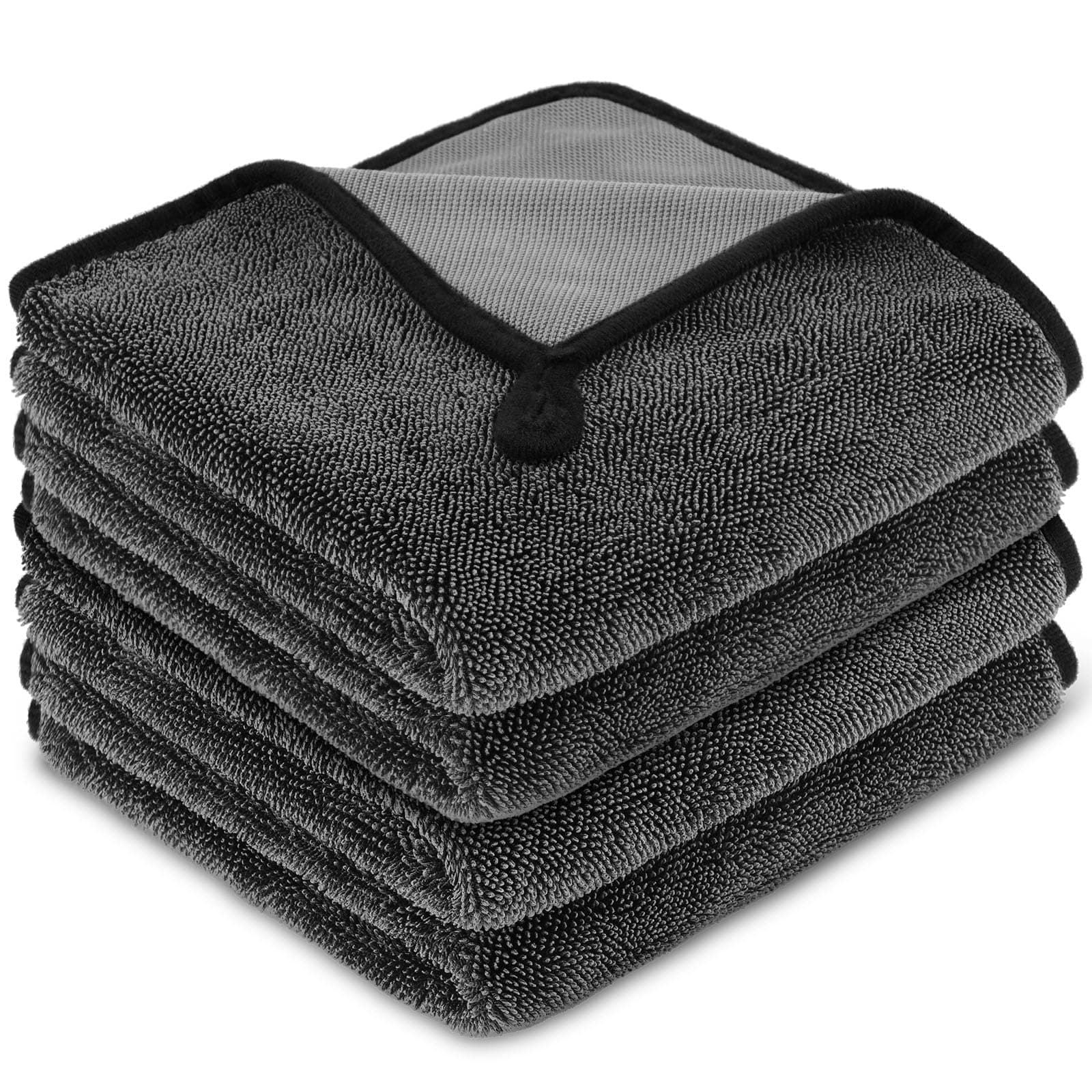 Angebot: URAQT Glänzendes Trockentuch, 4 Stück Fast Dry Trockentuch für Die Dusche Auto Trockentuch Mikrofasertücher Glänzendes Bad Extrem Saugfähig Duschtuch für Auto Und Motorrad Pflege 40x40cm 40*40cm-4pc