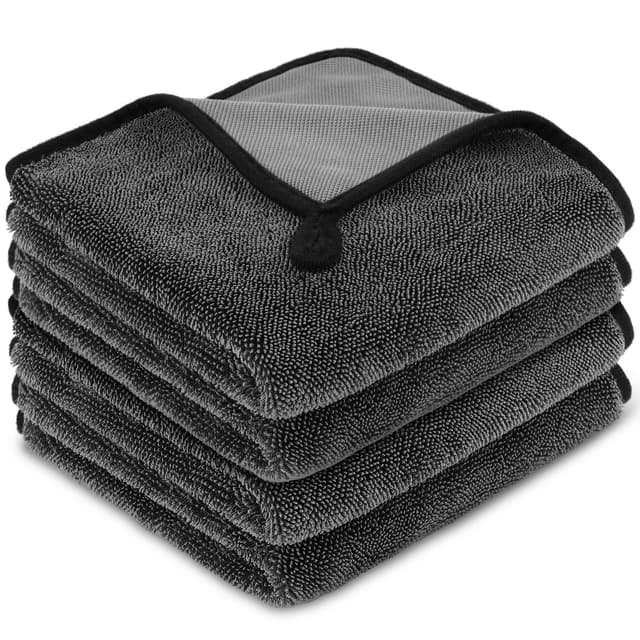 Angebot: URAQT Glänzendes Trockentuch, 4 Stück Fast Dry Trockentuch für Die Dusche Auto Trockentuch Mikrofasertücher Glänzendes Bad Extrem Saugfähig Duschtuch für Auto Und Motorrad Pflege 40x40cm 40*40cm-4pc