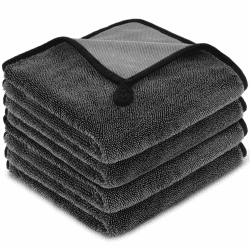 Angebot: URAQT Glänzendes Trockentuch, 4 Stück Fast Dry Trockentuch für Die Dusche Auto Trockentuch Mikrofasertücher Glänzendes Bad Extrem Saugfähig Duschtuch für Auto Und Motorrad Pflege 40x40cm 40*40cm-4pc