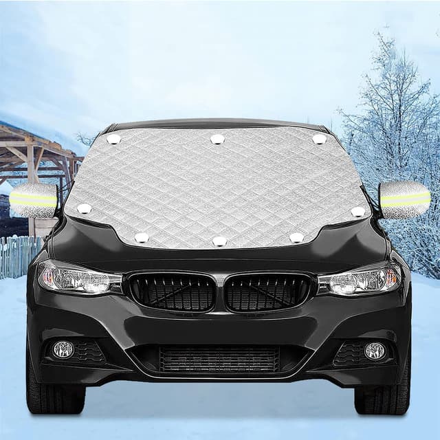 FREESOO Schneeschutz Frontscheibenabdeckung für Auto - Eisschutz Autoscheibenabdeckung Winter 🚗❄️