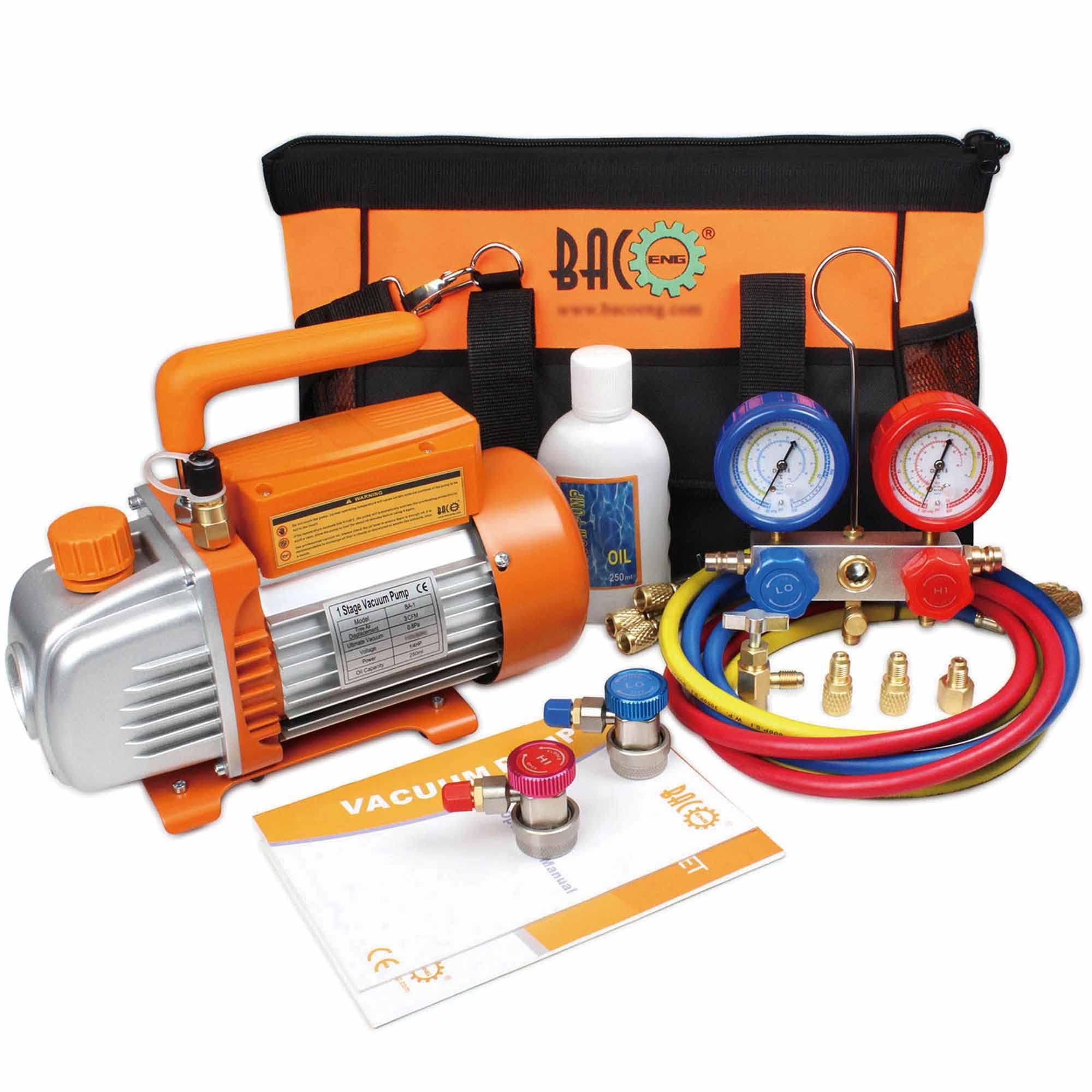 BACOENG Vakuumpumpe Klimaanlage Set 🌬️ für HVAC/Auto AC Kältemittelaufladung
