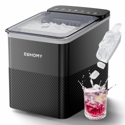 EUHOMY Eiswürfelmaschine - Kompaktes Design - Intelligente Warnungen - Automatische Reinigung 🧊🏠🔌