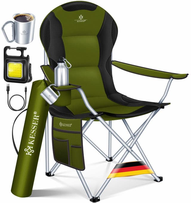 🏕️🪑 KESSER® Campingstuhl faltbar bis 150 kg - Hochwertiger Klappstuhl für Camping und Festivals 🪑🏖️
