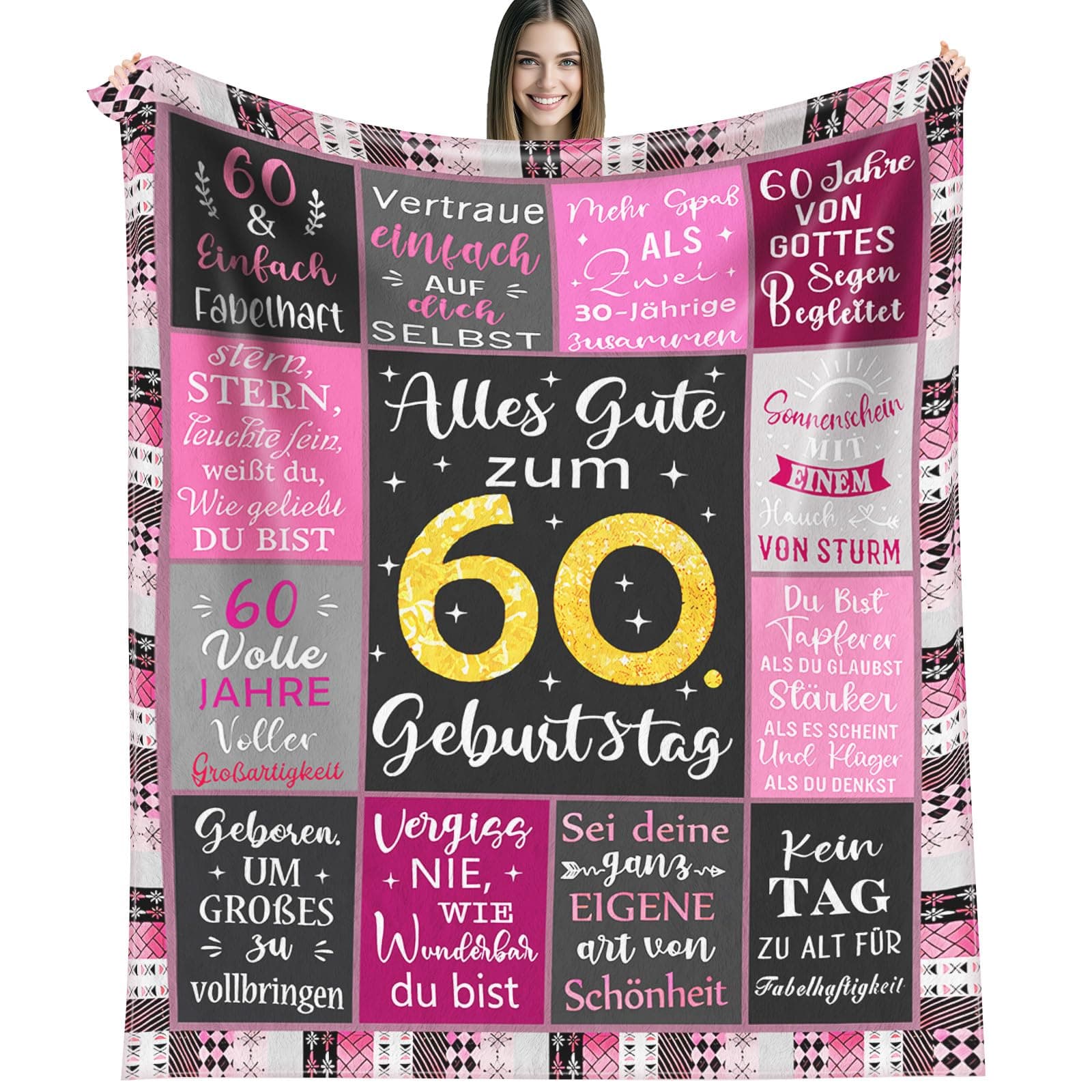 🎁 TTAWIFT 60 Geschenke für Frauen | Kuscheldecke zum 60. Geburtstag | Perfektes Geschenk