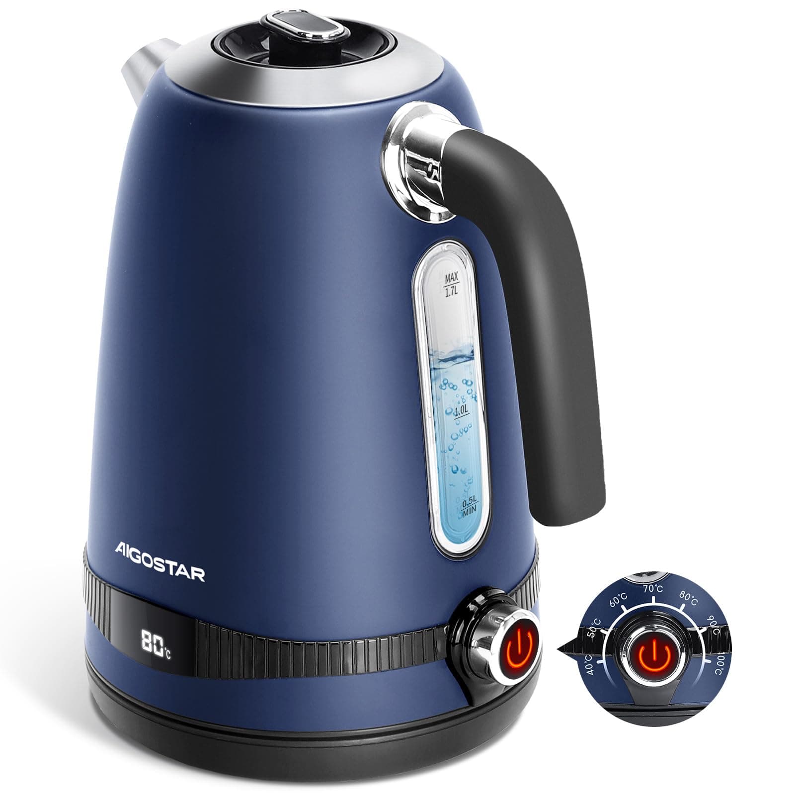 Aigostar Lori - Edelstahl Wasserkocher mit Temperatureinstellung 🌡️🍵