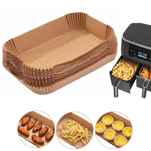 🔥🍟 100 Stück Backpapier für Ninja Foodi MAX Dual Zone Heißluftfritteuse