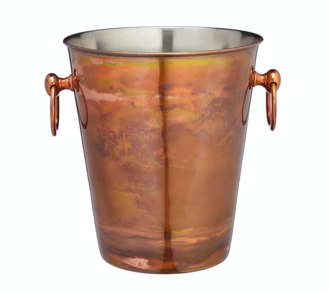🍾 BarCraft Champagner-Eimer mit Kupfer-Finish | Weinkühler-Halter aus Edelstahl