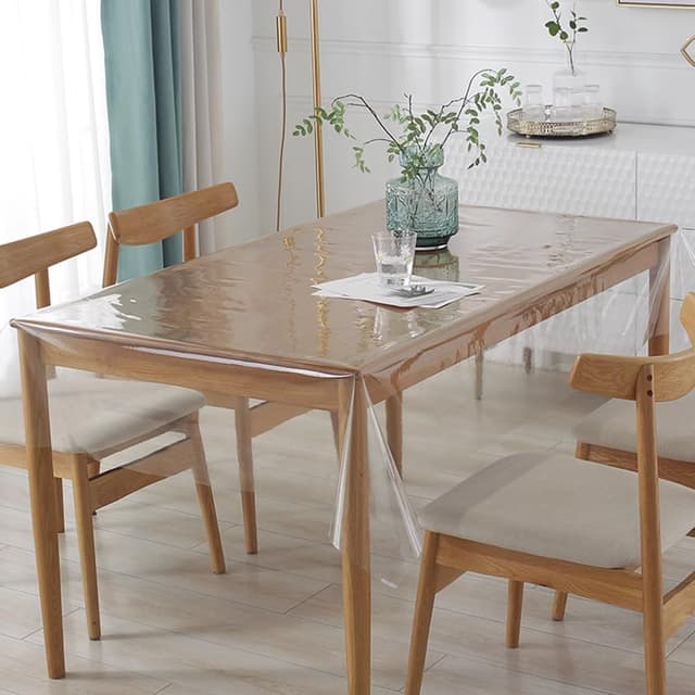 🌟 Hochwertige Transparente Tischdecke - Wasserdicht und Abwaschbar 🌟